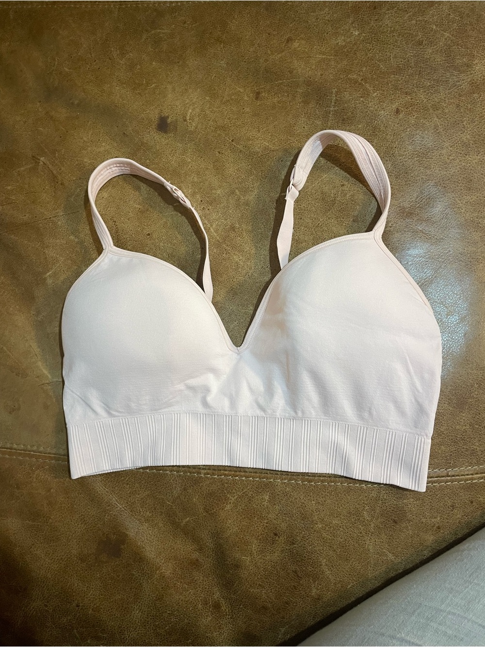 Athleta Pale pink Padded Seamless Bralette